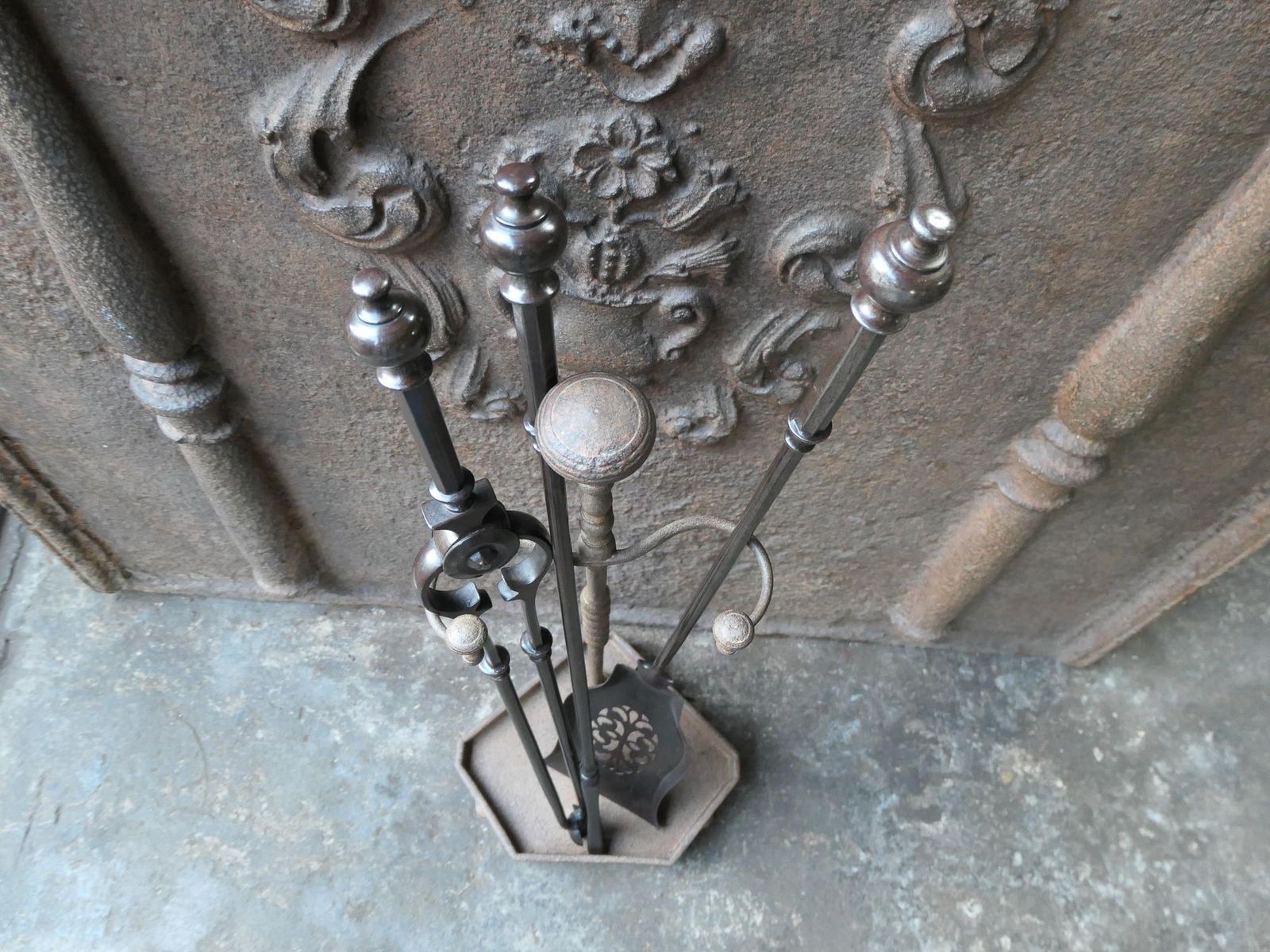 Antique English Victorian Fire Companion Set, 19th C. photo 977.0