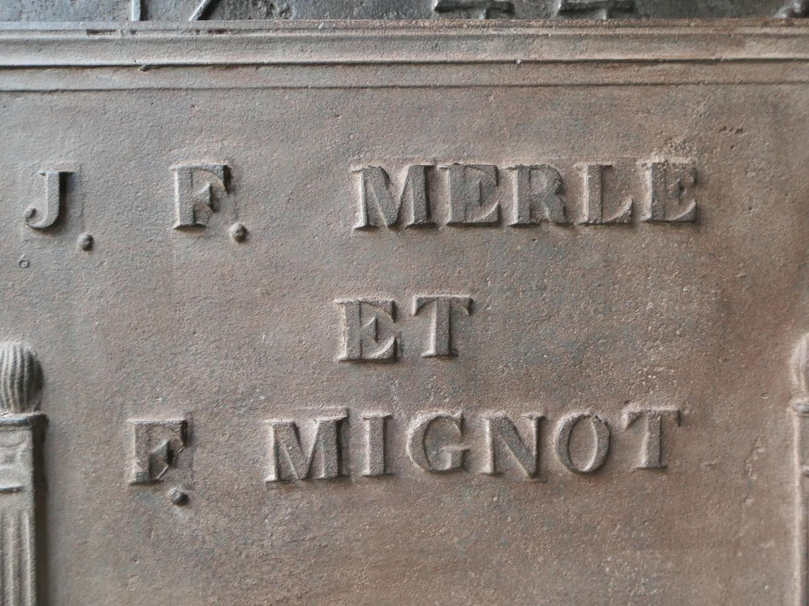 Antique French 'Marriage' Fireback / Backsplash, 19th Century photo Home Fixtures