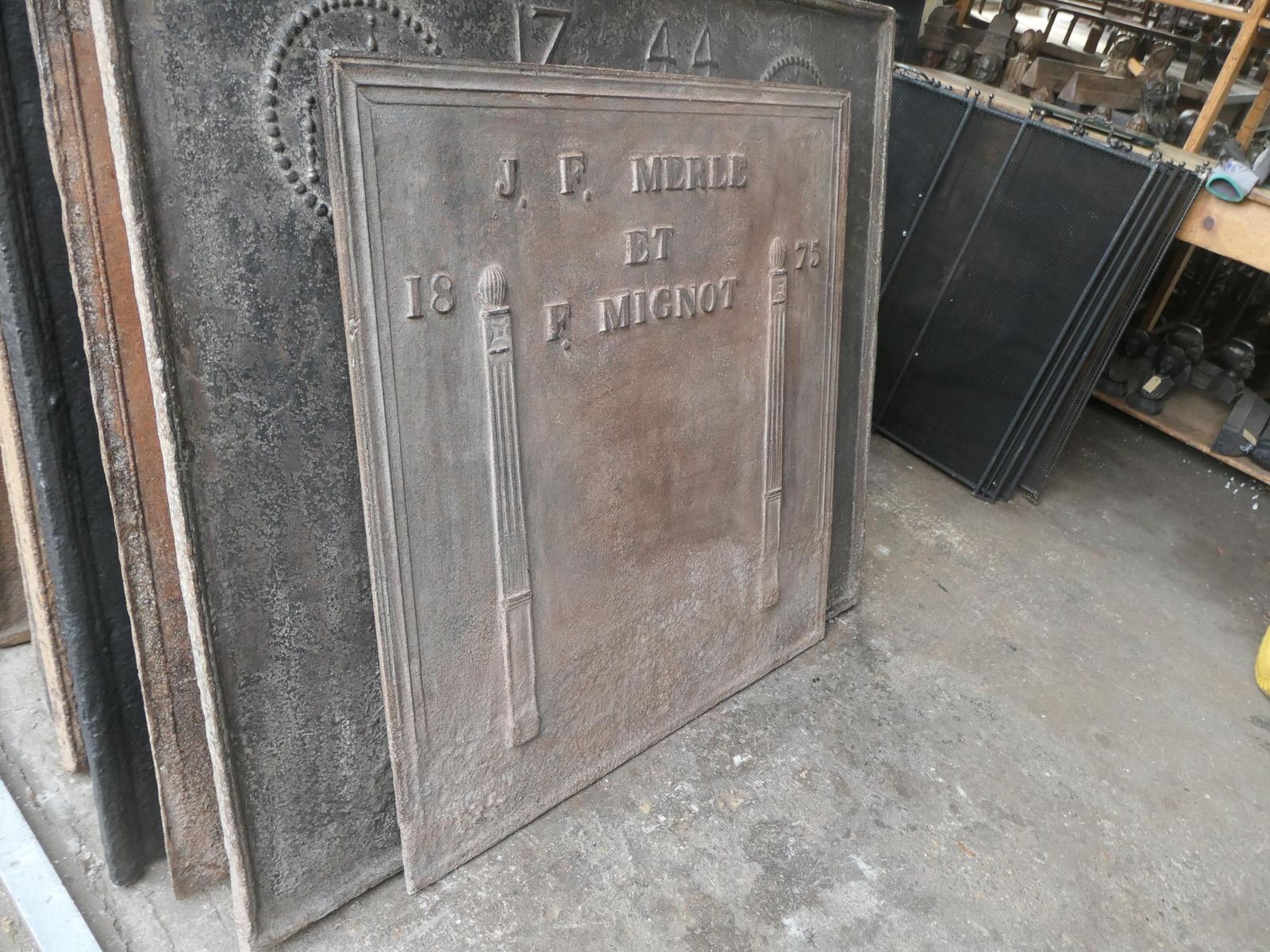Antique French 'Marriage' Fireback / Backsplash, 19th Century photo buy