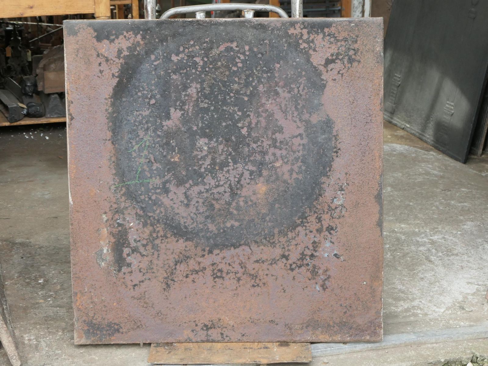 Antique French 'Marriage' Fireback / Backsplash, 19th Century photo vintage