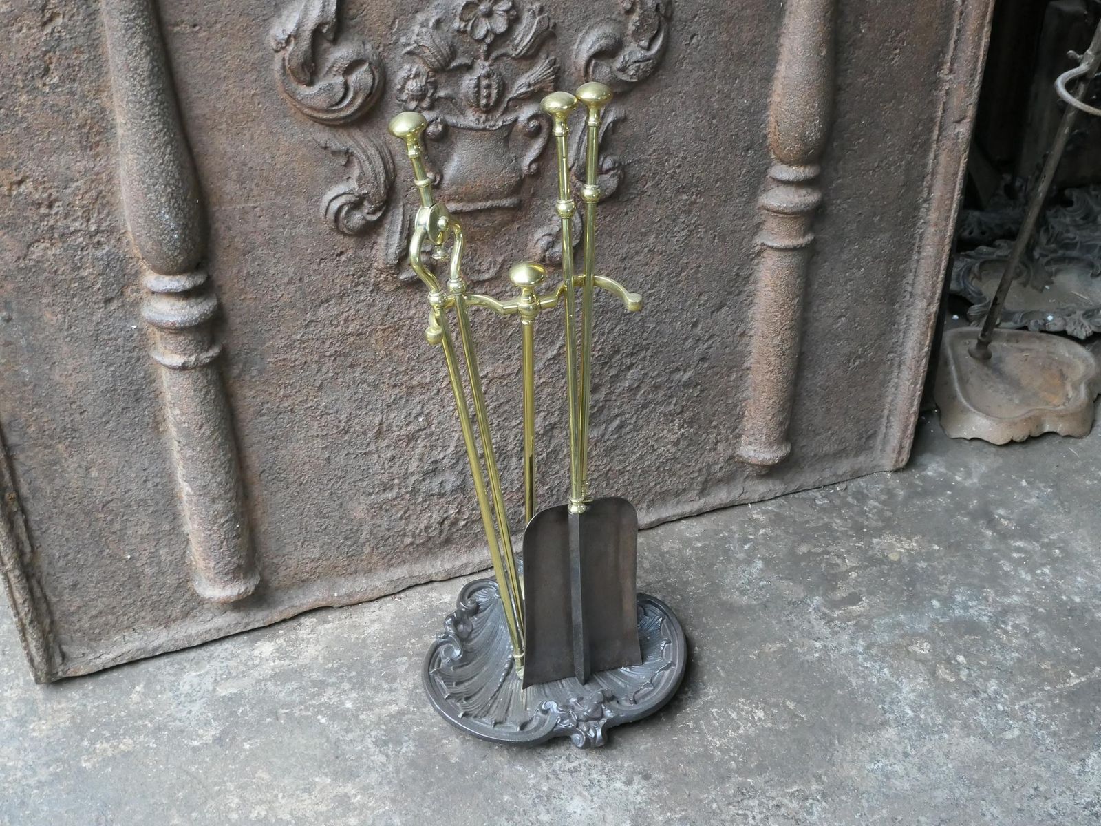 19th C. English Victorian Fireplace Companion Set photo 1002.0