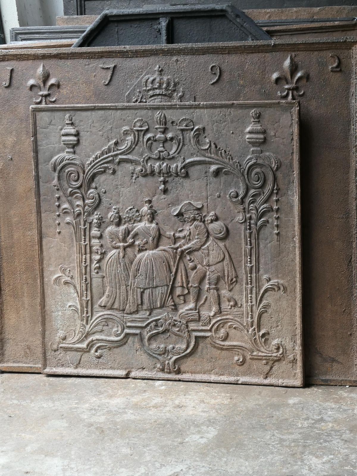 Antique French Louis XV Fireback / Backsplash, 18th Century photo 1088.0