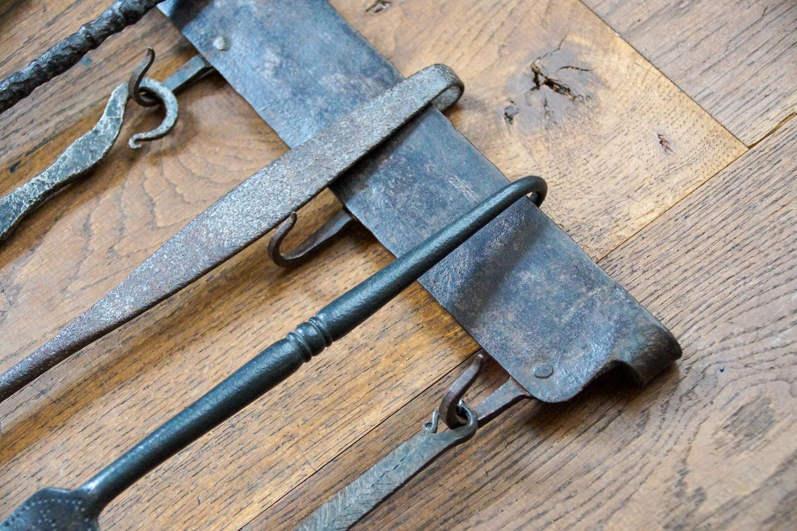photo furniture Antique Dutch Fireplace Tools Or Fire Tools, 18th/19th Century