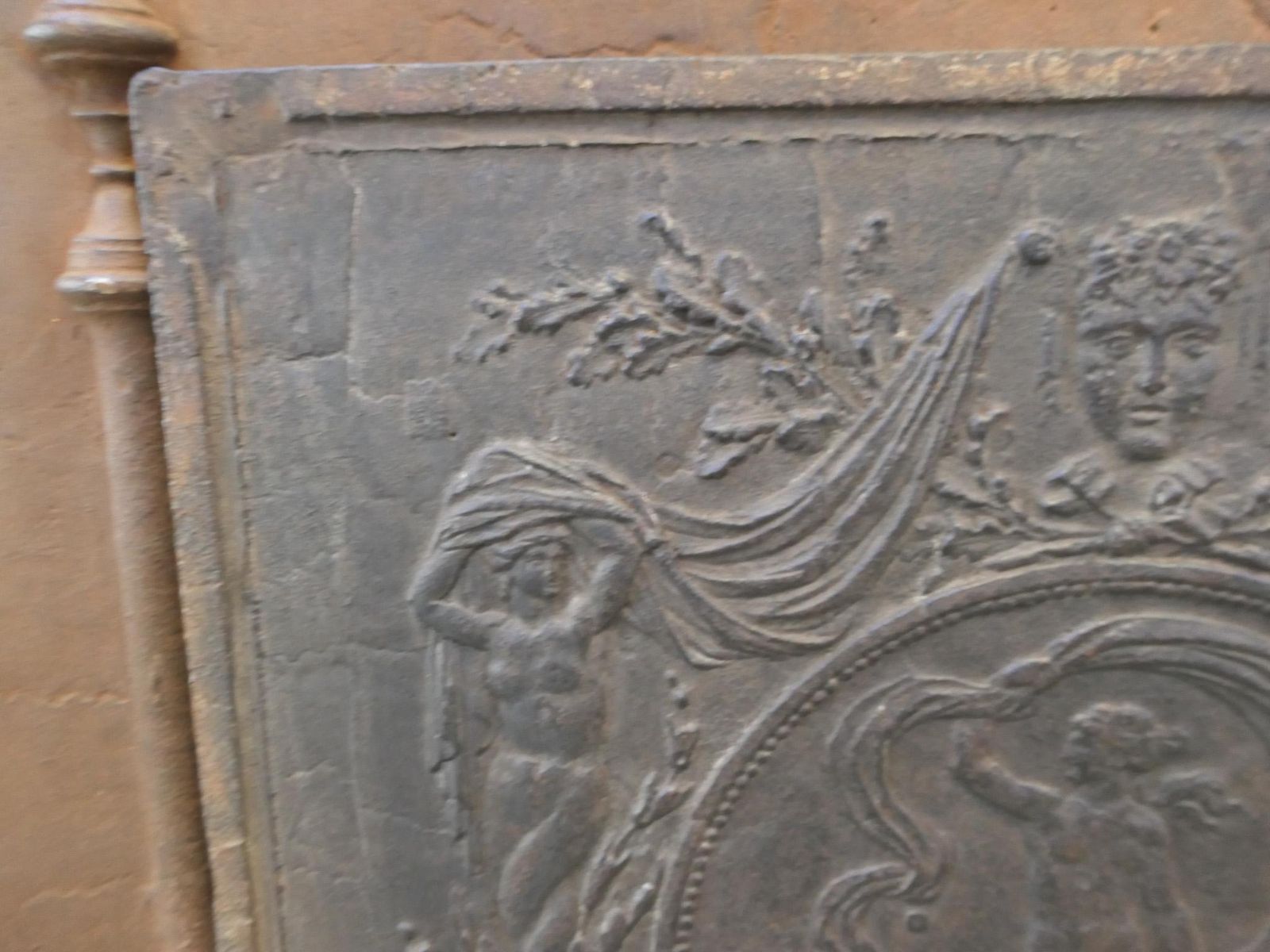 Antique French Fireback / Backsplash With The Goddess Venus, Neoclassical Period photo buy