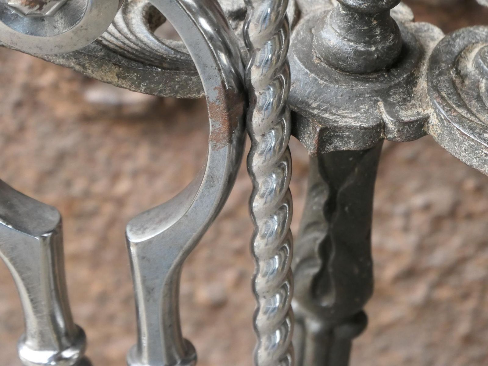 photo furniture 18th 19th C. English Georgian Polished Steel Fire Irons