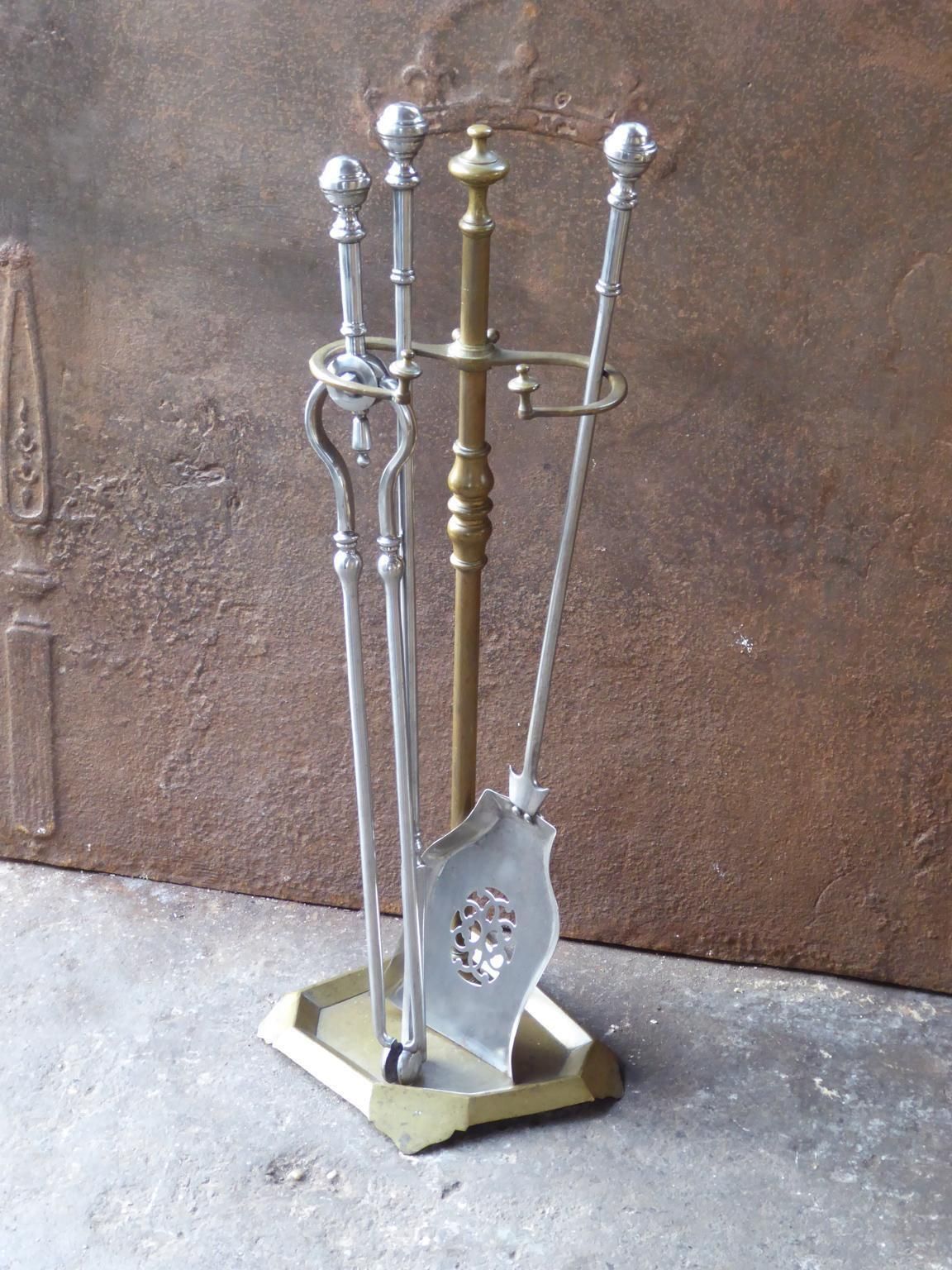 English Set Of Fireplace Tools, Victorian Companion Set, 19th Century photo 1088.0