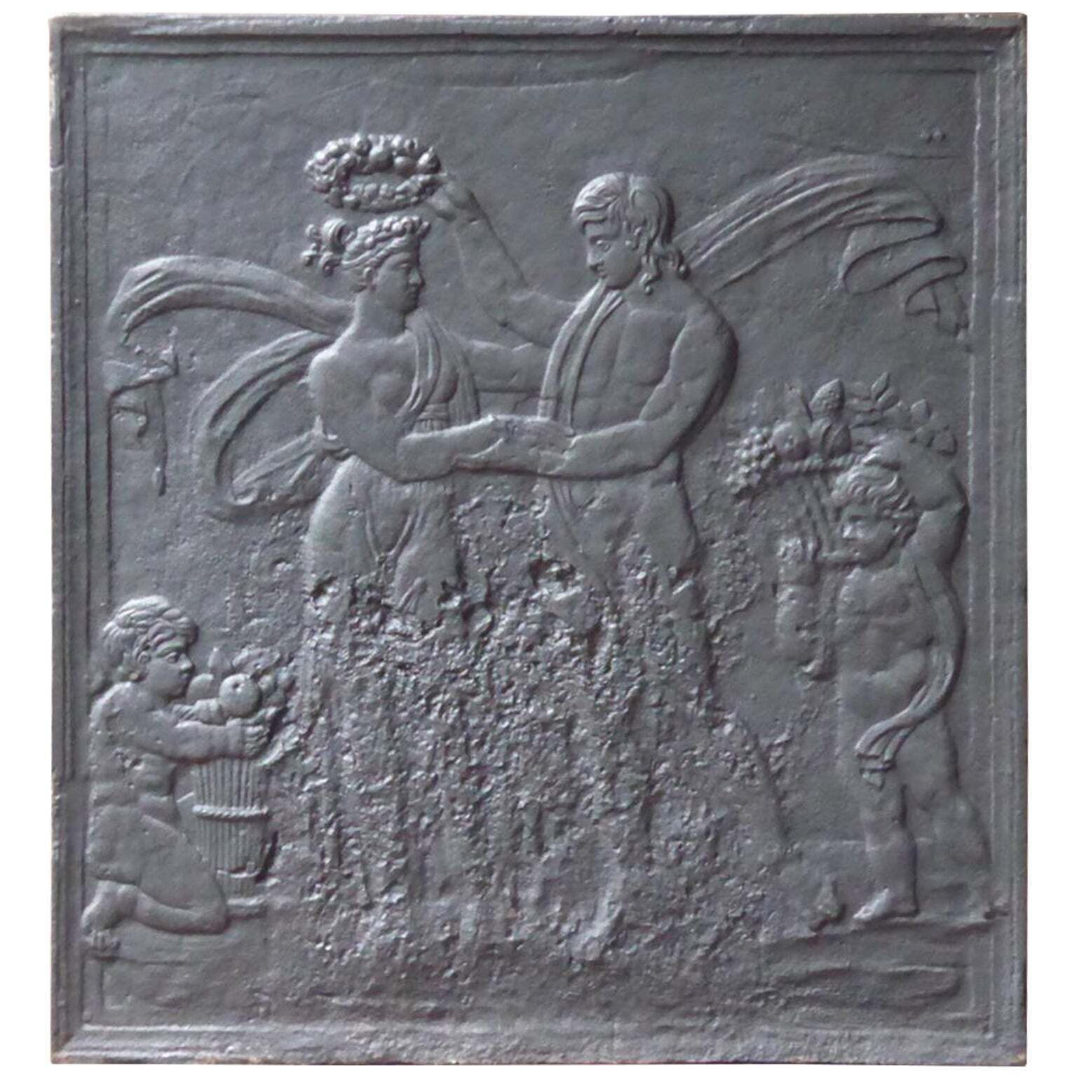 Antique French 'Pomona' Fireback / Backsplash, 19th Century