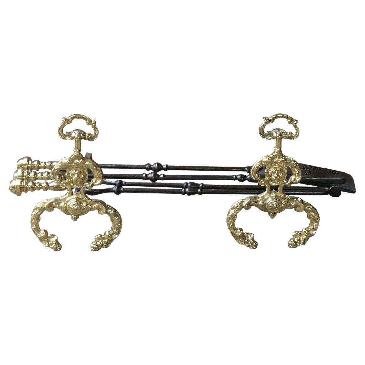 18th   19th C. English Georgian Fire Irons With Rests
