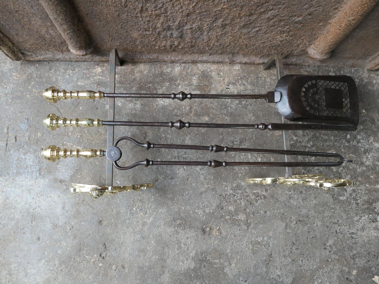 18th   19th C. English Georgian Fire Irons With Rests photo 1088.0