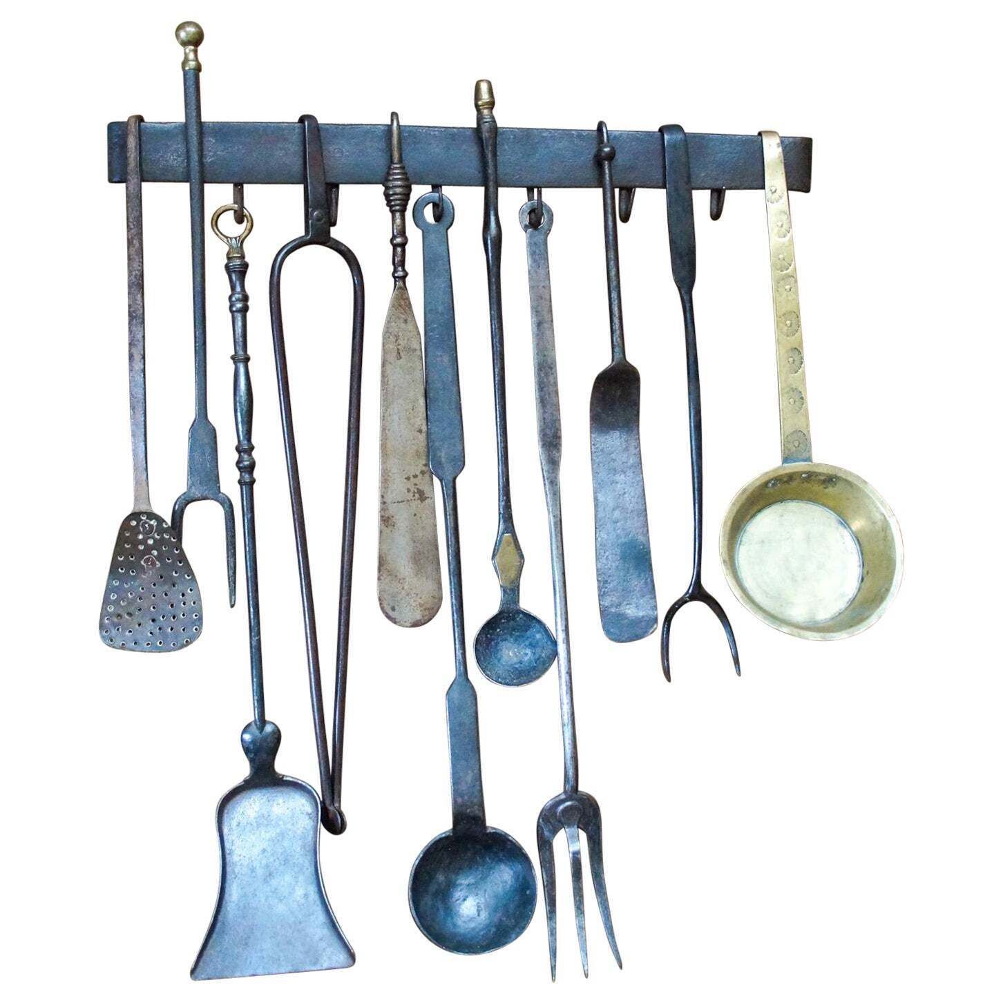 Antique Dutch Fireplace Tools Or Fire Tools, 18th/19th Century