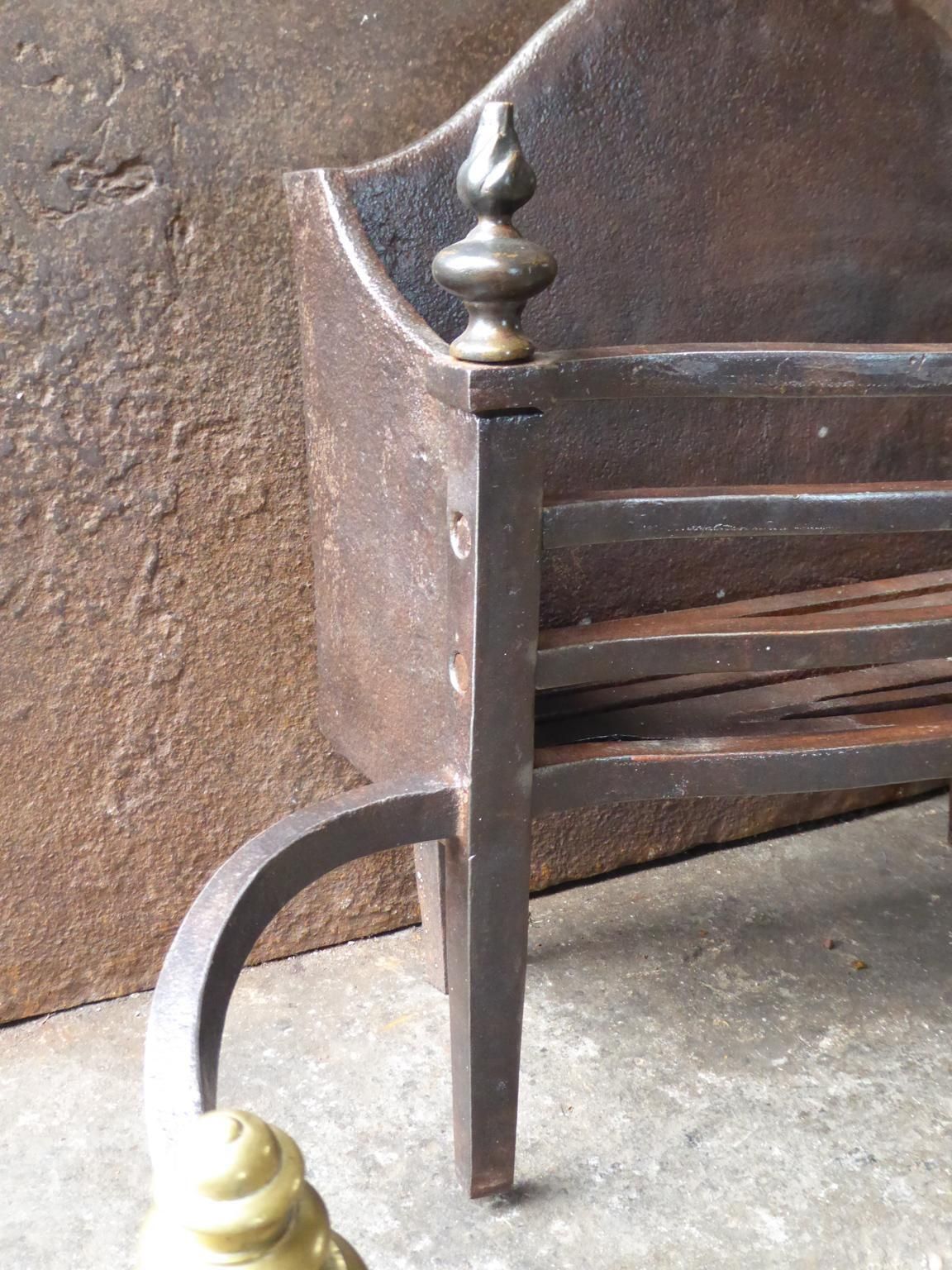 photo for sale Large 18th 19th Century French Neoclassical Fire Grate, Fireplace Grate