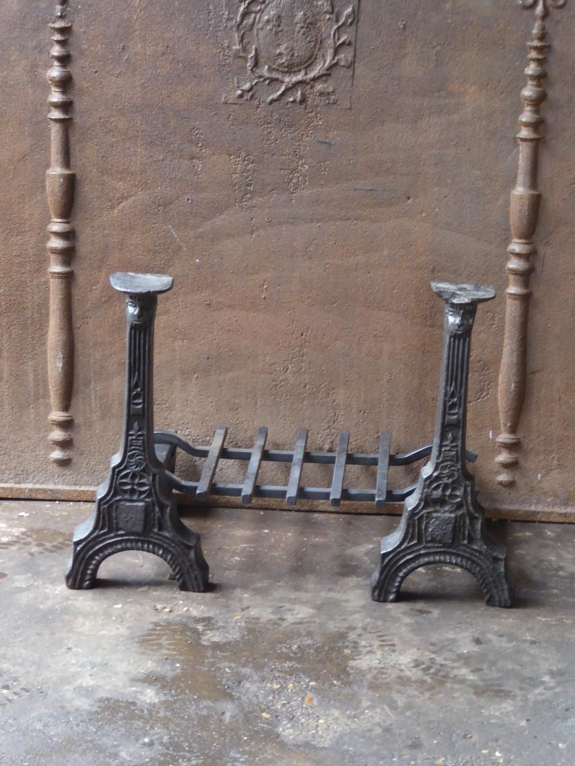 French Gothic Fireplace Grate Or Fire Basket, 15th Century photo Home Fixtures