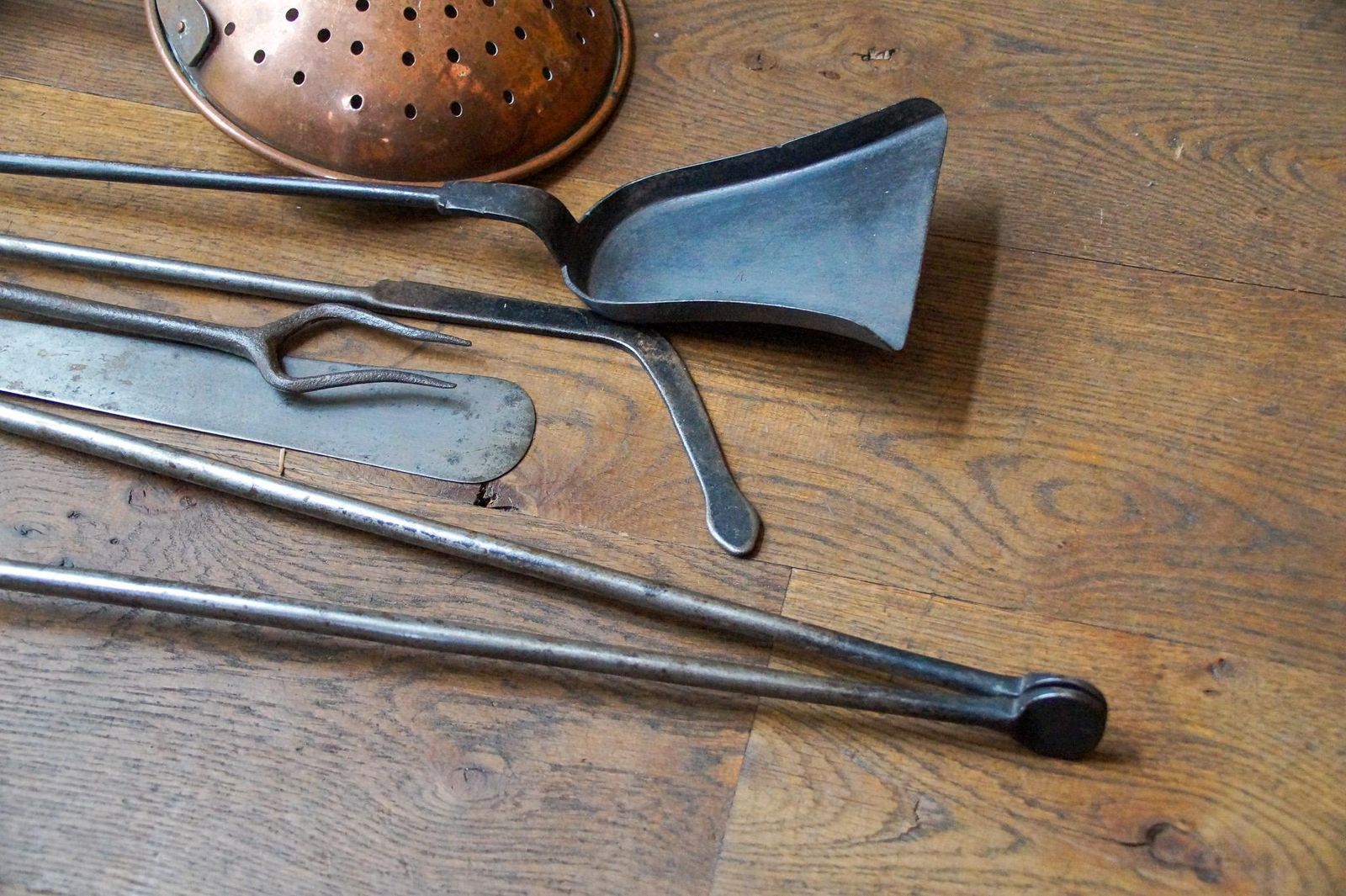 photo furniture Antique Dutch Fireplace Tools Or Fire Tools, 19th Century