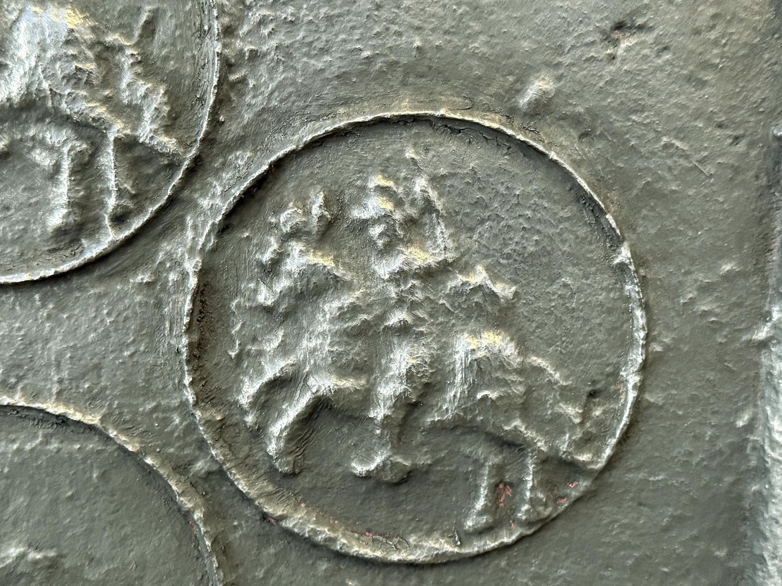 French Louis XIV Period 'Horses' Fireback / Backsplash, 17th Century photo buy
