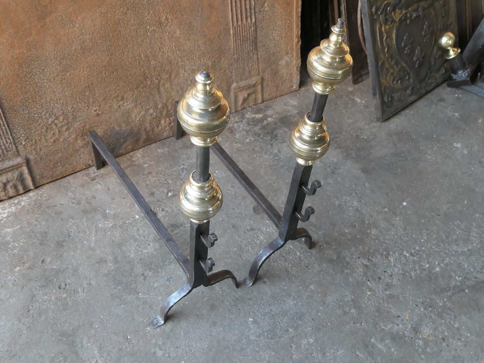 photo for sale French Louis XIV Period Andirons Or Firedogs, 17th Century