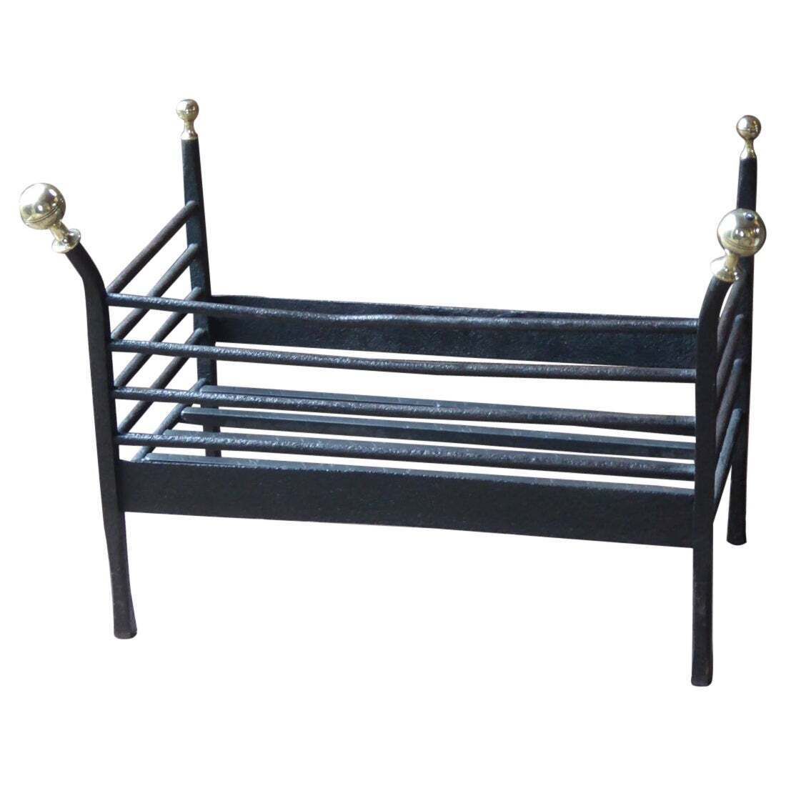 Antique Dutch Victorian Fireplace Grate Or Fire Basket, 19th Century