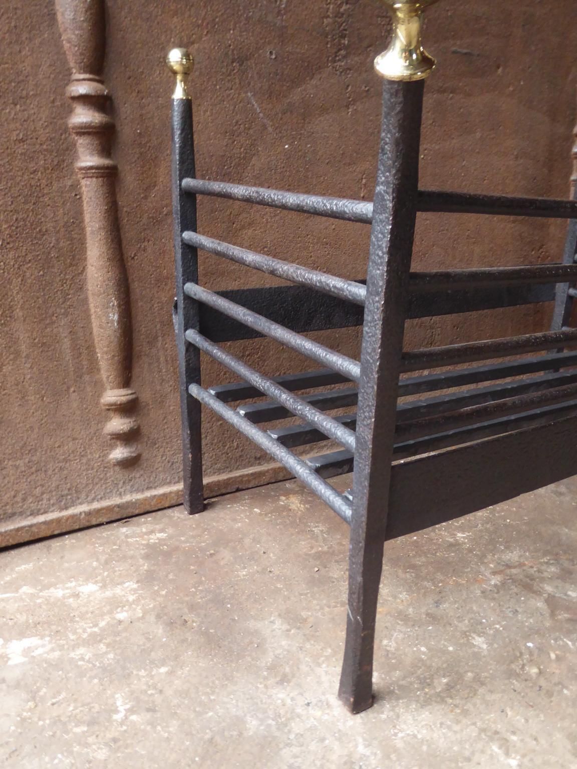 2346.0 Antique Dutch Victorian Fireplace Grate Or Fire Basket, 19th Century photo