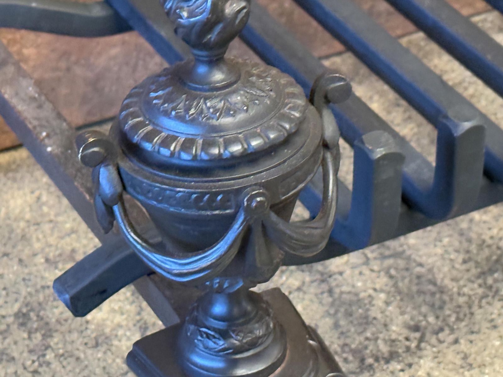 photo for sale 19th Century French Napoleon III Period Fireplace Grate Or Fire Basket