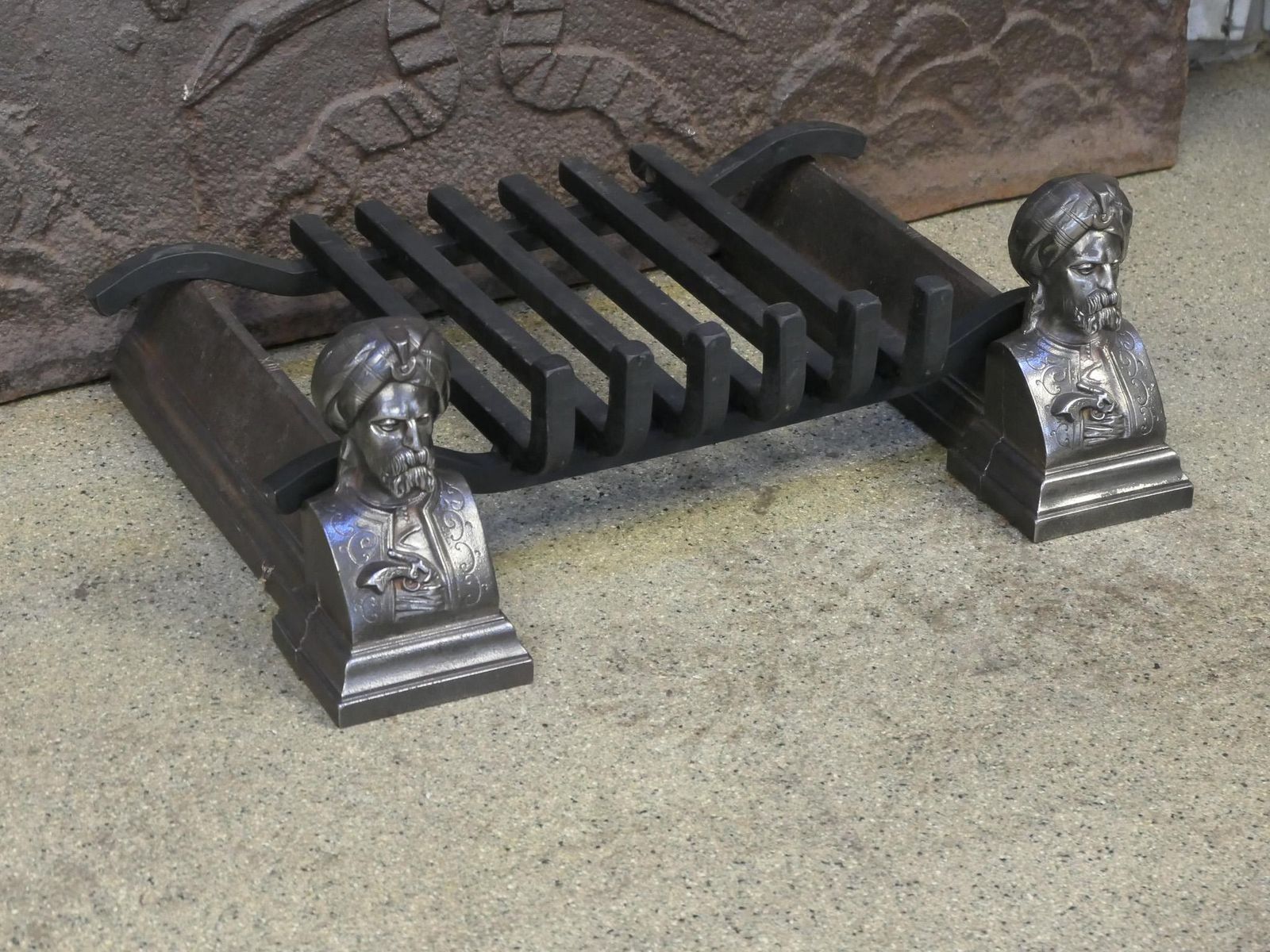 French Napoleon III Period Fireplace Log Grate, 19th Century photo Home Fixtures