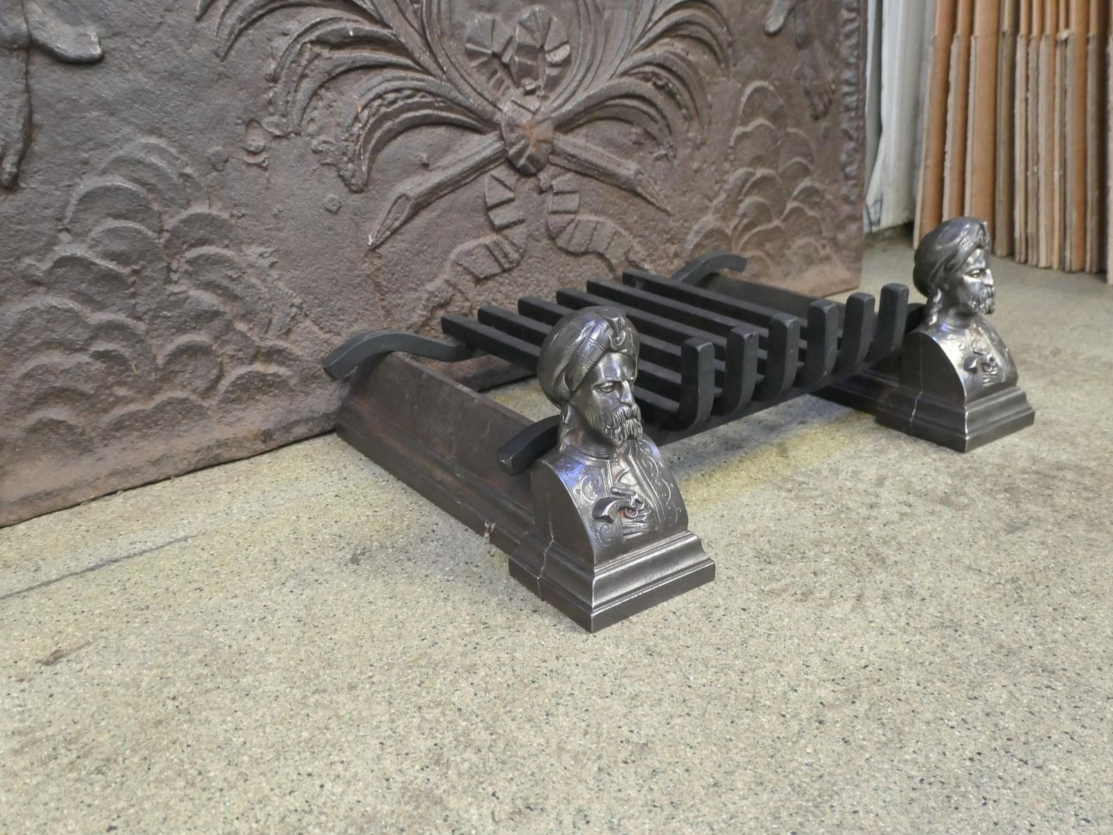 French Napoleon III Period Fireplace Log Grate, 19th Century photo vinterior