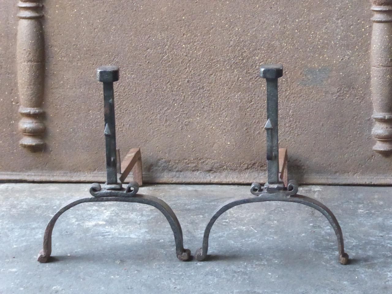 18th Century French Louis XV Andirons Or Firedogs photo furniture