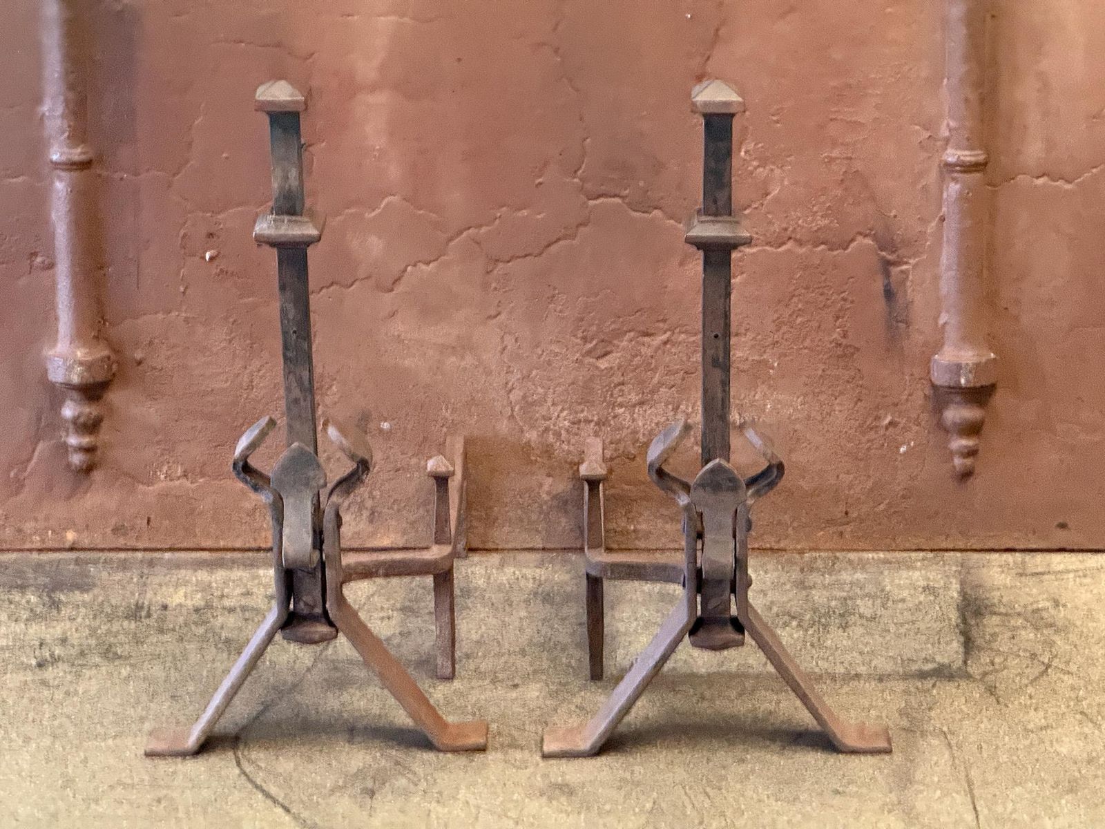 20th Century French Napoleon III Style Andirons Or Firedogs photo 252.0