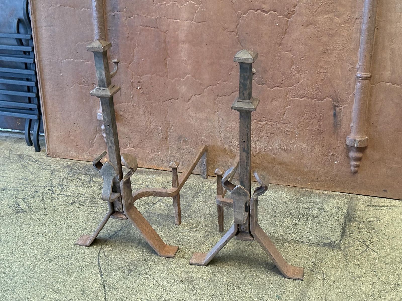 20th Century French Napoleon III Style Andirons Or Firedogs photo buy
