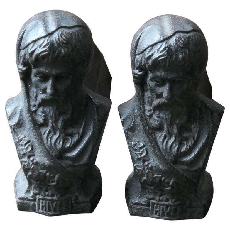 Small 19th Century Napoleon III Period French Andirons