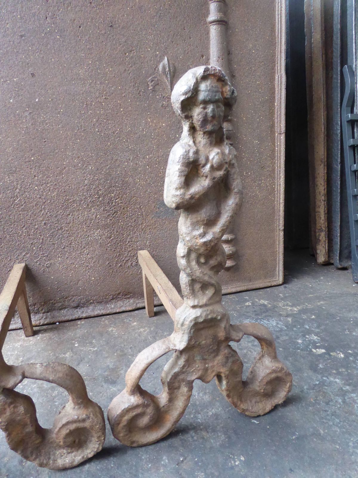 English Arts & Crafts Andirons Or Firedogs photo 294.0