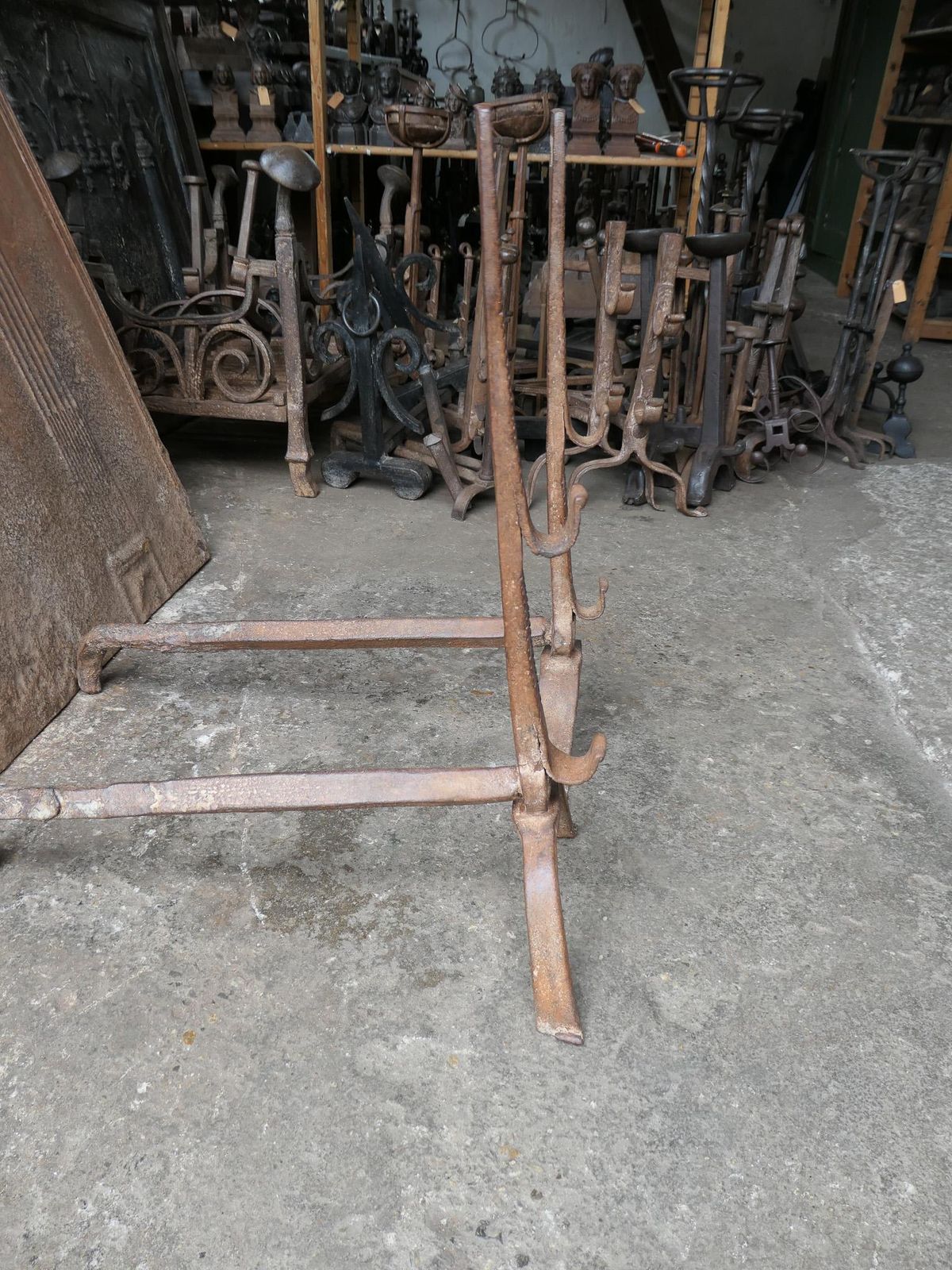Home Fixtures 17th Century Louis XIII Andirons, Firedogs photo
