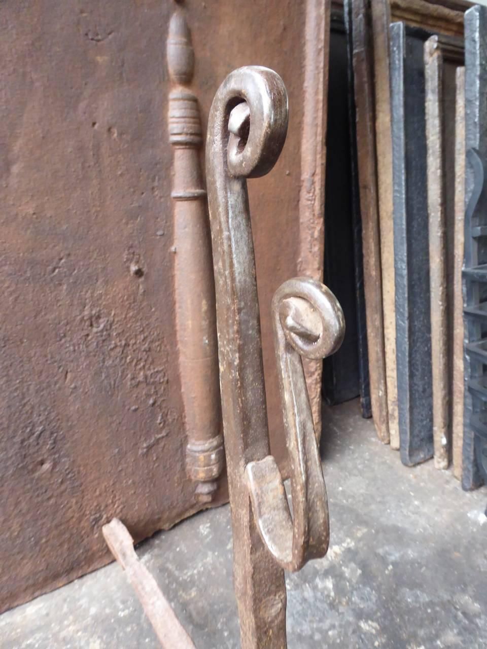 17th Century French Gothic Andirons Or Firedogs photo Home Fixtures
