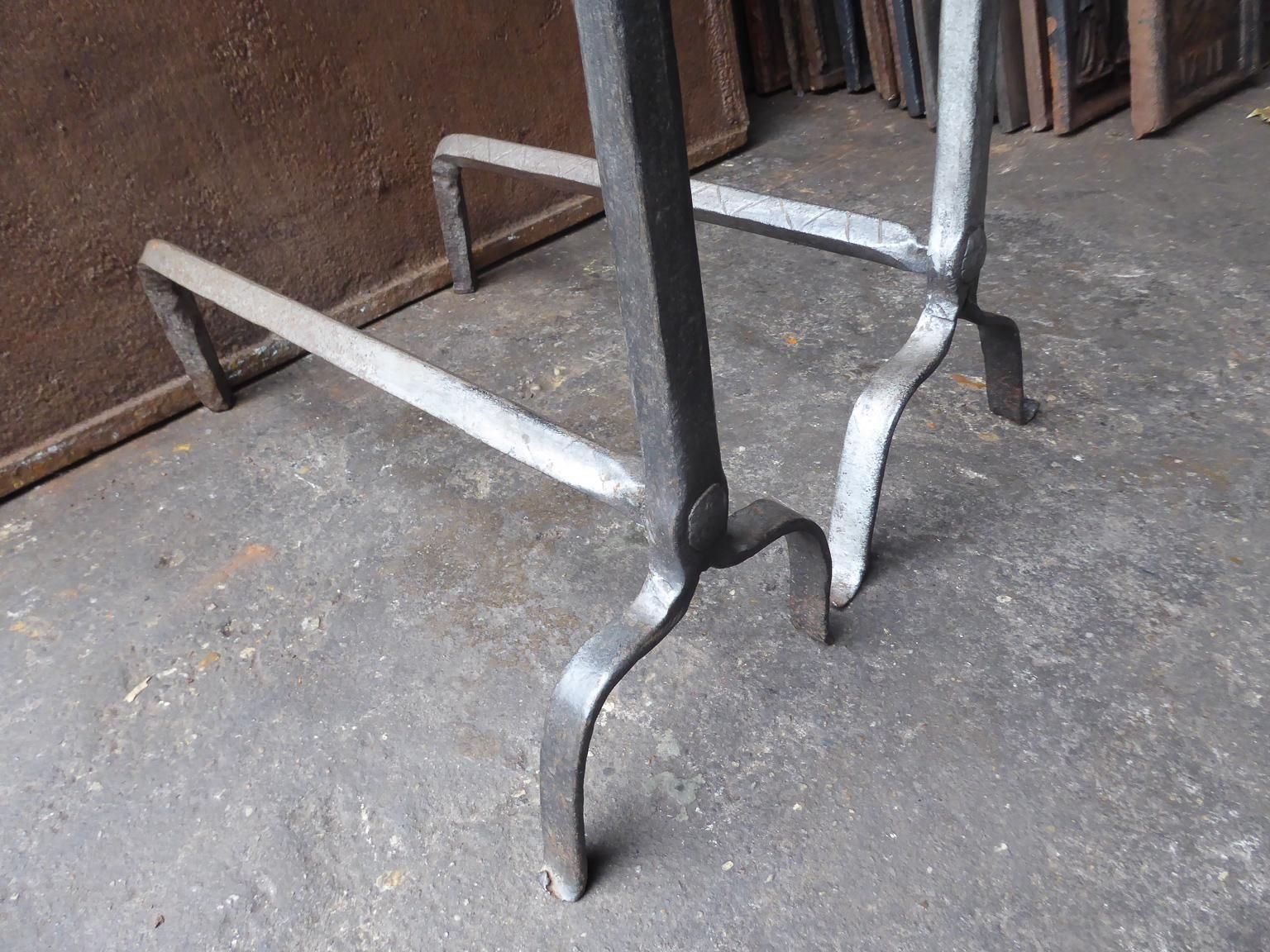 17th 18th Century French Gothic Andirons Or Firedogs photo 422.0
