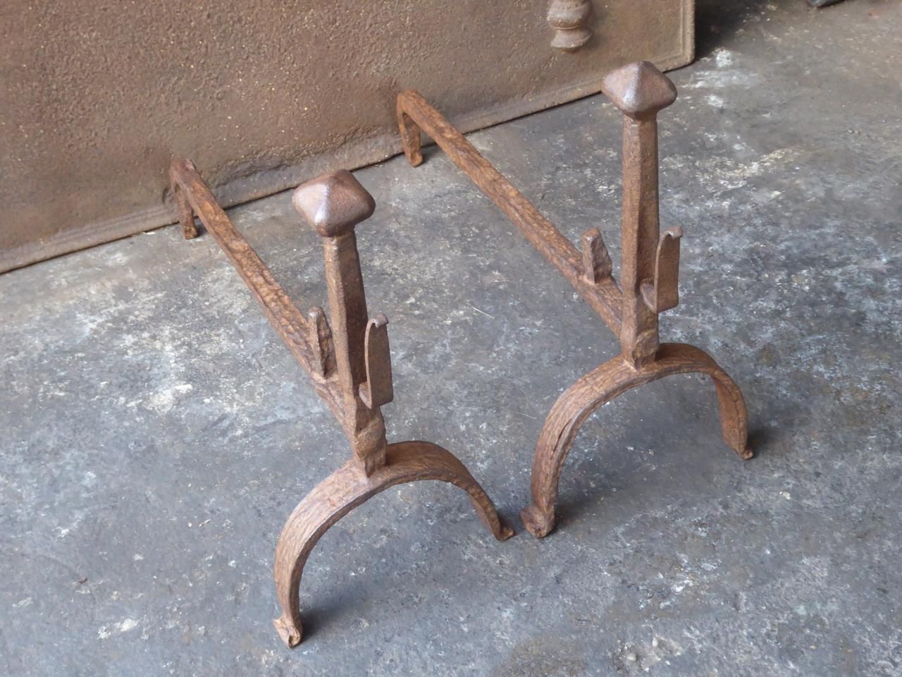 18th Century French Louis XV Andirons Or Firedogs photo Home Fixtures