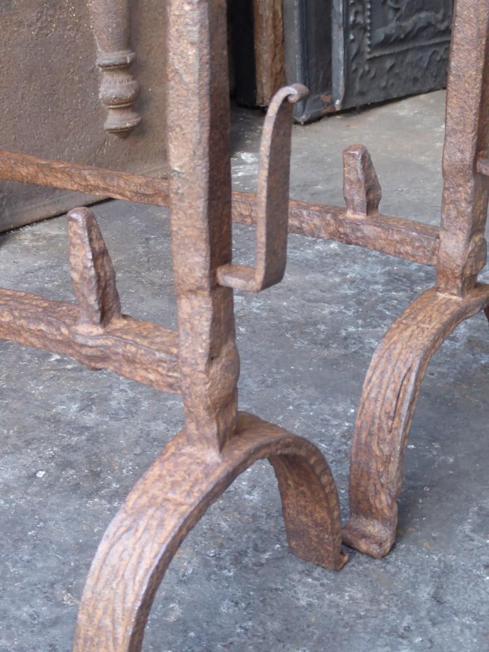 photo furniture 18th Century French Louis XV Andirons Or Firedogs