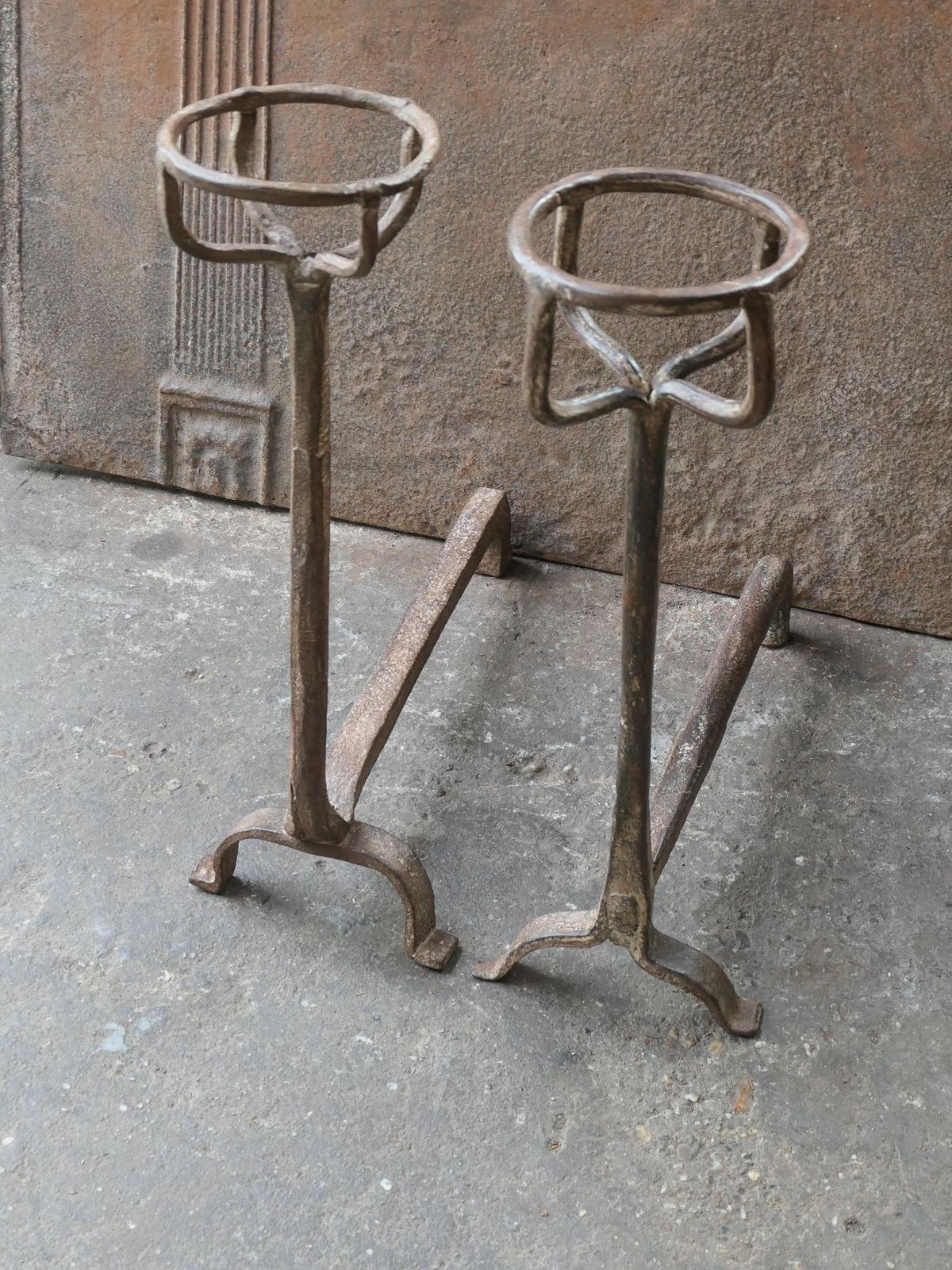 18th Century French Fire Andirons, Gothic Style photo Home Fixtures