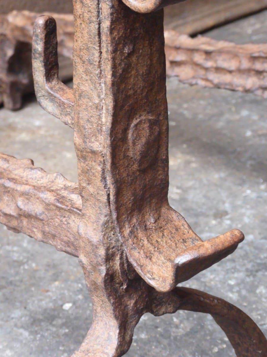 photo furniture 17th Century Louis XIII 'Marriage' Andirons, Firedogs