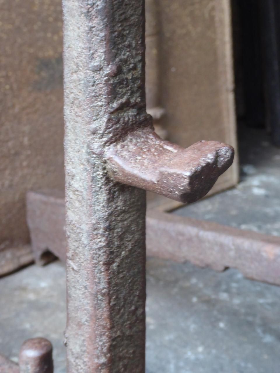 photo for sale 17th Century French Gothic Andirons Or Firedogs