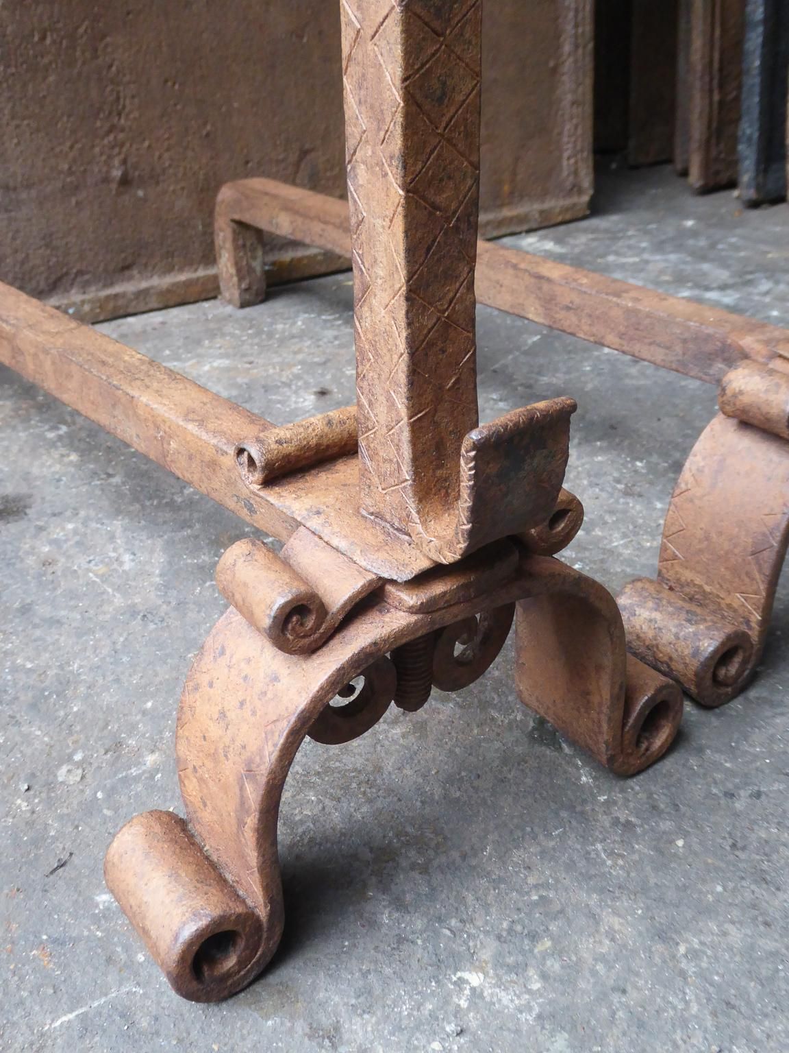 photo furniture 18th 19th Century French Louis XV Andirons Or Firedogs