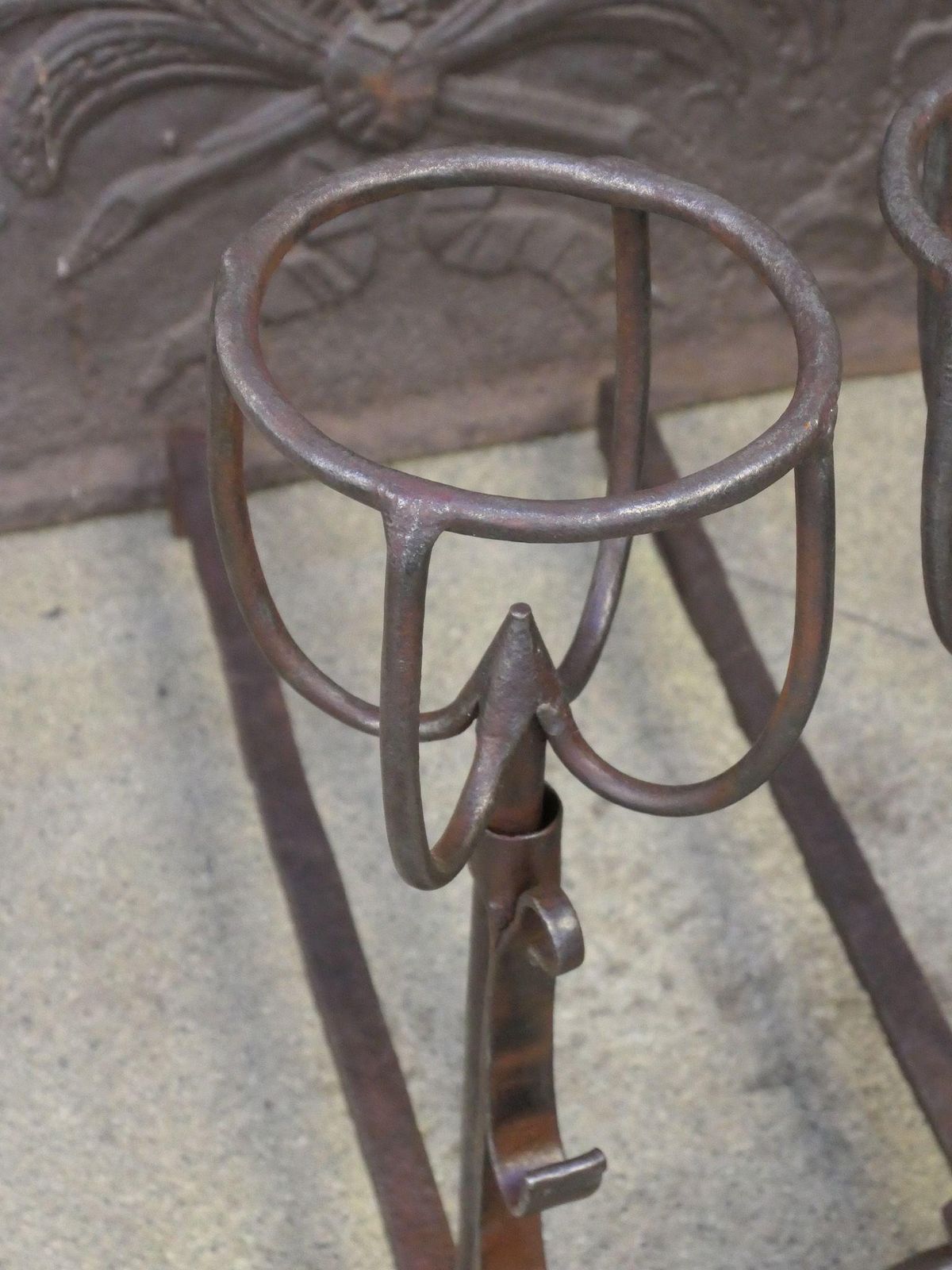 18th Century French Louis XV Period Andirons Or Firedogs photo Home Fixtures