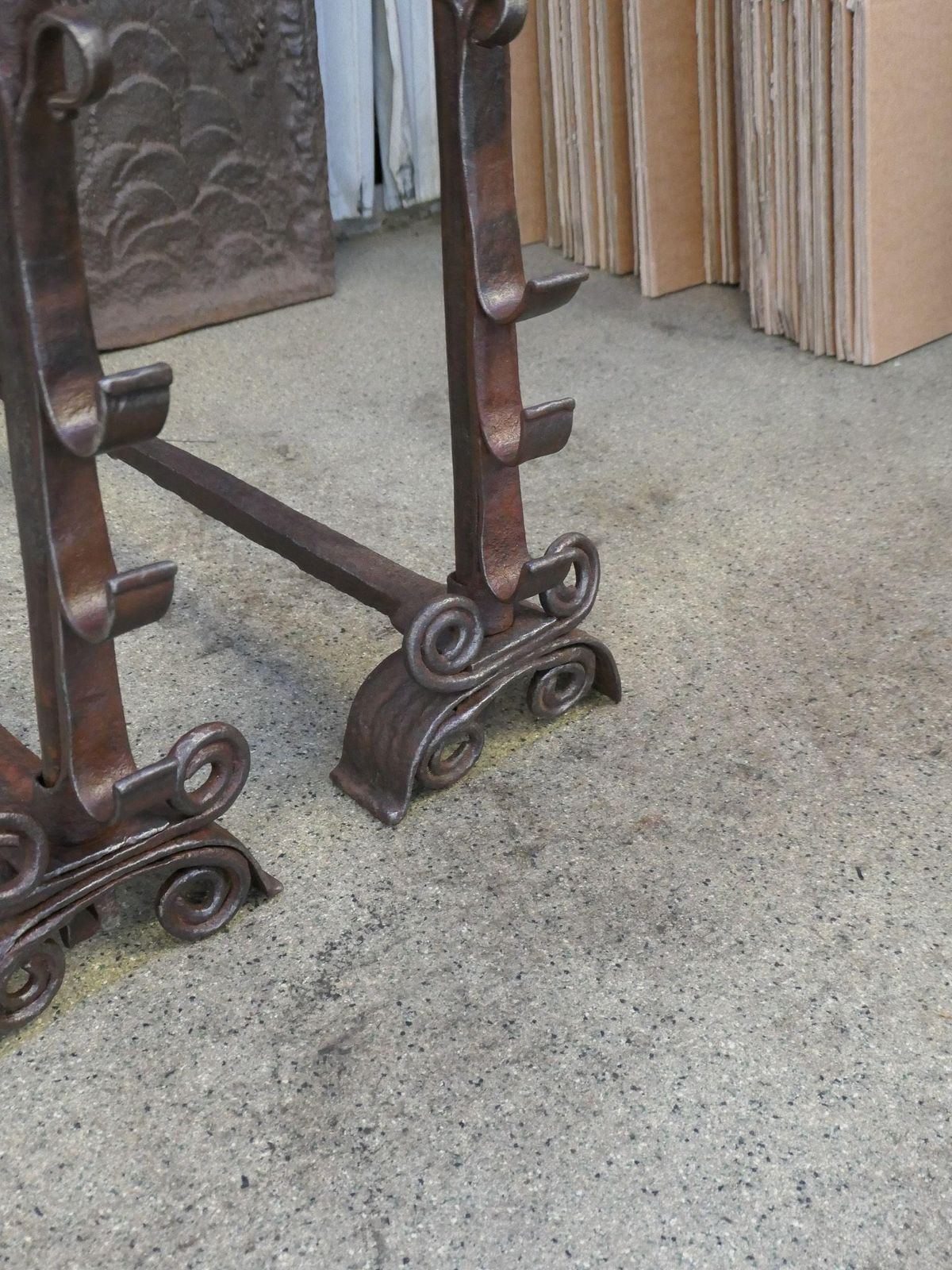 photo furniture 18th Century French Louis XV Period Andirons Or Firedogs