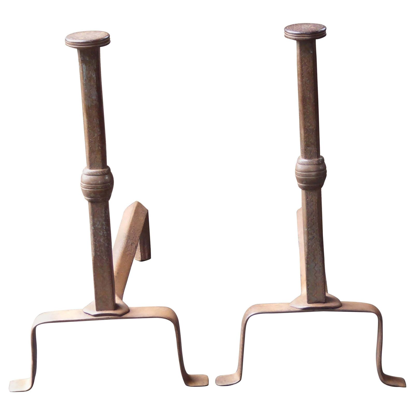19th Century French Napoleon III Andirons Or Firedogs
