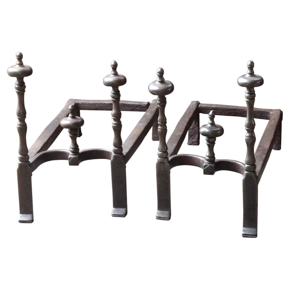 18th 19th Century French Neoclassical Period Andirons Or Firedogs