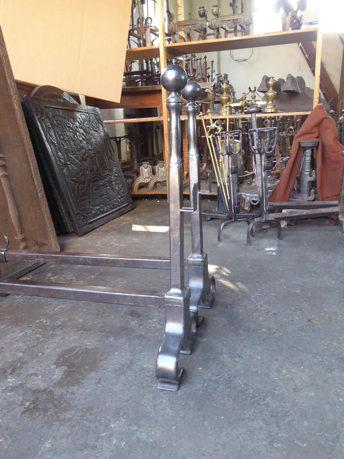 photo buy French Art Nouveau Firedogs Or Andirons
