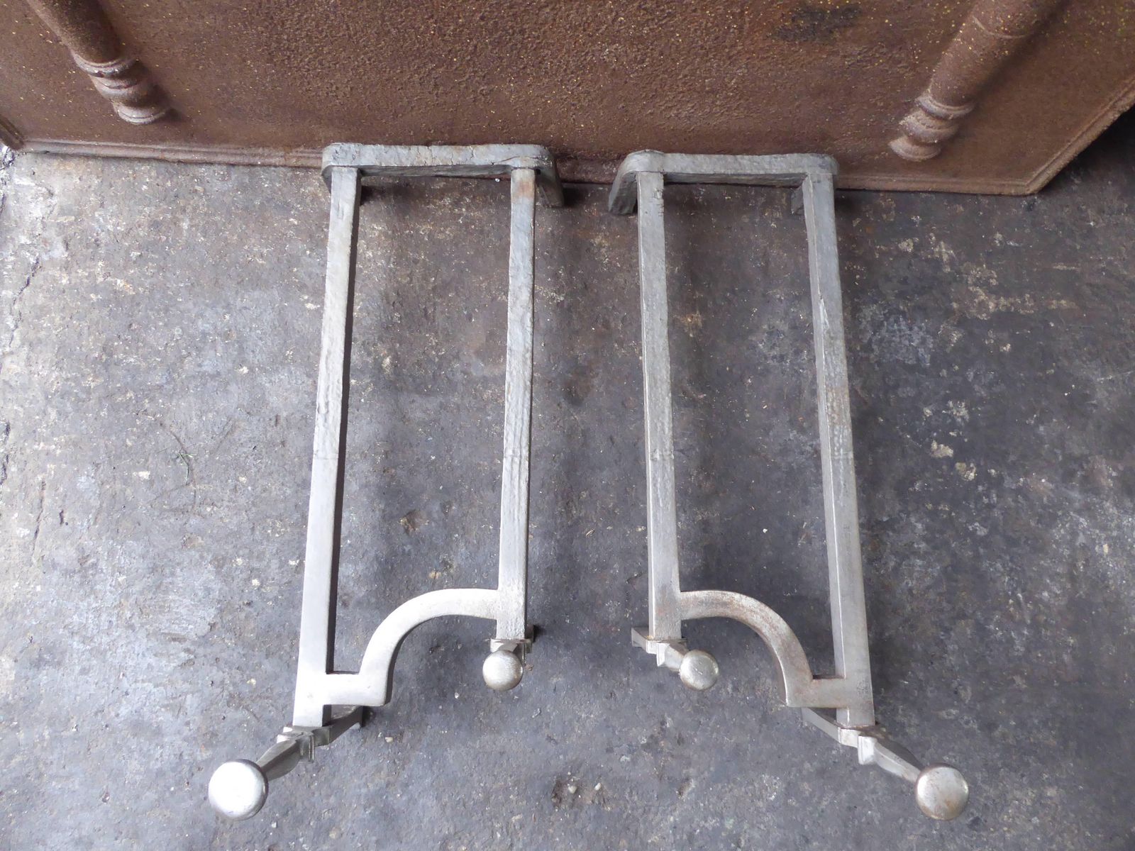 18th Century French Louis XV Andirons Or Firedogs photo buy
