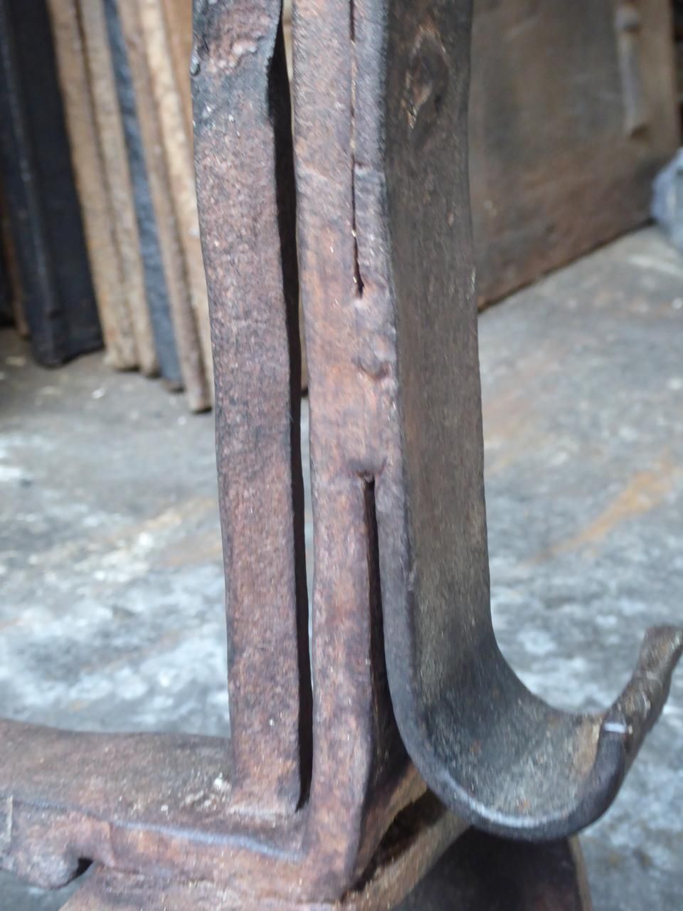 photo buy 19th Century French Gothic Style Andirons Or Firedogs