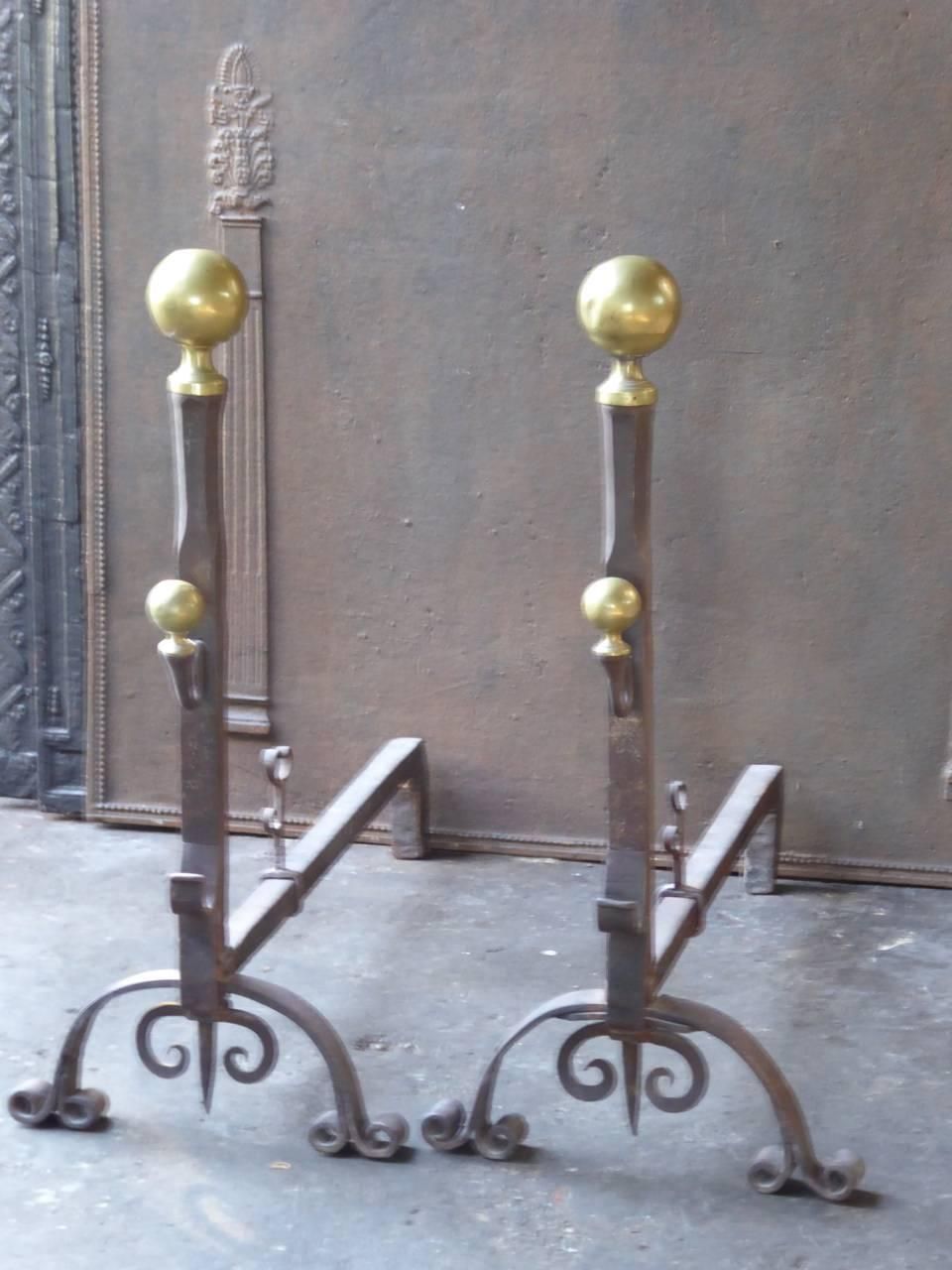 19th Century French Napoleon III Firedogs Or Andirons photo furniture