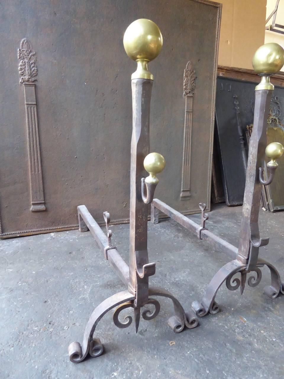19th Century French Napoleon III Firedogs Or Andirons photo Home Fixtures