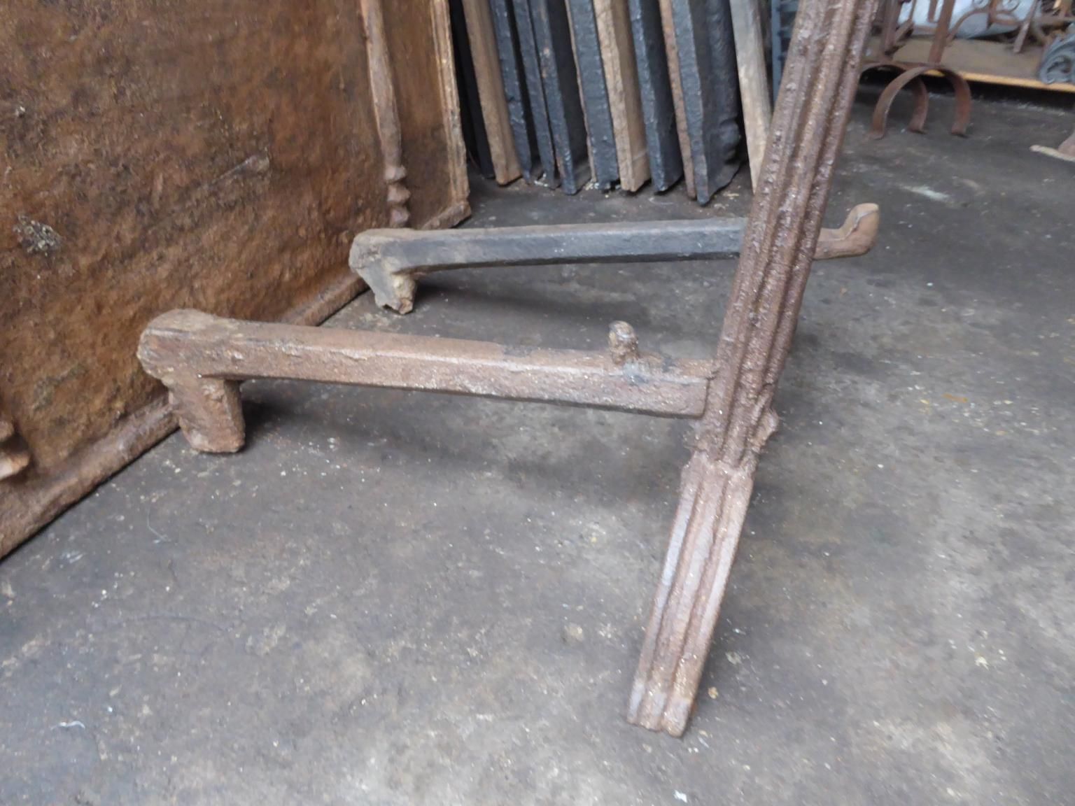 photo furniture 16th 17th Century French Gothic Andirons Or Firedogs