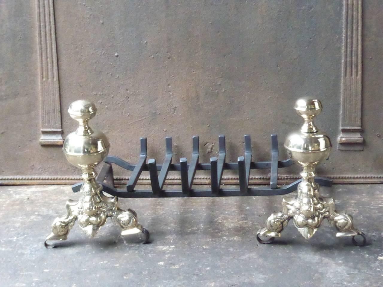 photo for sale French Bronze Louis XIV Andirons, 17th Century, With Marmosets