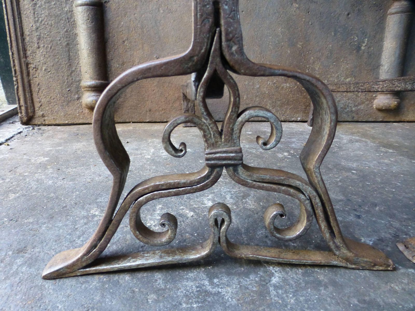 19th Century Large French Andirons, Firedogs photo buy